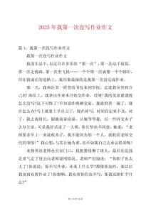 2025年我第一次沒寫作業(yè)作文