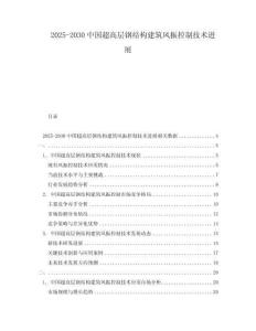2025-2030中國超高層鋼結(jié)構(gòu)建筑風(fēng)振控制技術(shù)進(jìn)展