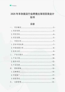 2025年羊雜面店行業跨境出海項目商業計劃書
