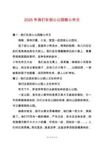 2025年我們在街心公園散心作文