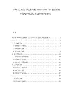 2025至2030甲基柏木酮（CAS32388559）行業(yè)發(fā)展研究與產(chǎn)業(yè)戰(zhàn)略規(guī)劃分析評估報告