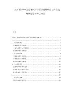 2025至2030直縫埋弧焊管行業發展研究與產業戰略規劃分析評估報告