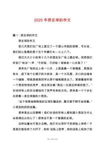 2025年撈足球的作文