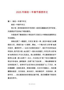 2025年新的一年春節感想作文