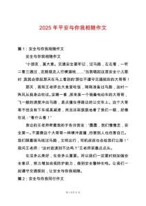2025年平安與你我相隨作文
