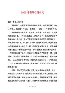 2025年春雨心情作文