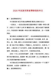 2025年巡游河南省博物館的作文