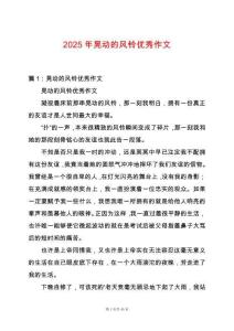 2025年晃動的風(fēng)鈴優(yōu)秀作文