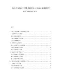 2025至2030中國爪式起重機行業市場深度研究與戰略咨詢分析報告