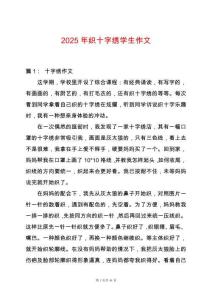 2025年織十字繡學生作文