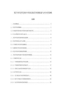 低空經(jīng)濟(jì)發(fā)展中的民航管理挑戰(zhàn)與應(yīng)對策略