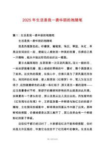 2025年生活是我一襲華麗的袍隨筆