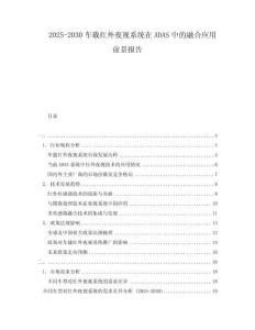 2025-2030車載紅外夜視系統在ADAS中的融合應用前景報告