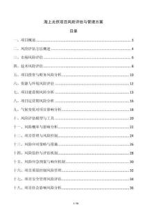 海上光伏項目風險評估與管理方案