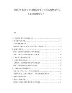 2025至2030年中國橡膠管帶行業(yè)市場現(xiàn)狀分析及未來前景展望報(bào)告