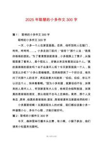 2025年聰慧的小多作文300字