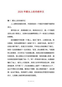 2025年額頭上的傷疤作文