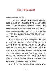 2025年零容忍觀后感