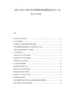 2025-2030中國甲基丙烯酸鋅增強橡膠機理與工業化生產評估
