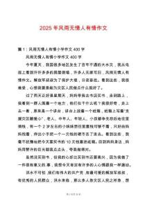 2025年風雨無情人有情作文