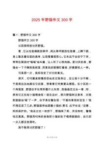 2025年野貓作文300字