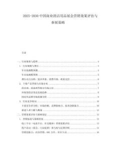 2025-2030中國商業清潔用品展會營銷效果評估與參展策略