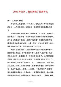 2025年這天，我回家晚了優秀作文
