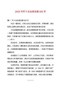 2025年殲十出擊觀后感500字