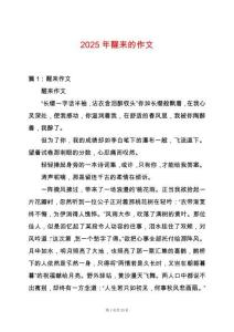 2025年醒來的作文