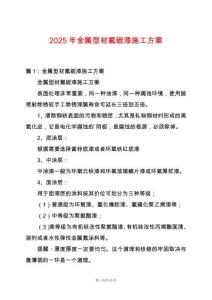 2025年金屬型材氟碳漆施工方案