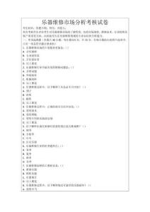 樂器維修市場分析考核試卷