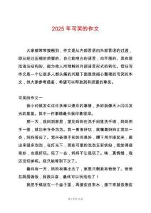 2025年可笑的作文