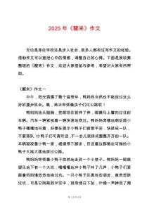 2025年《醒來》作文