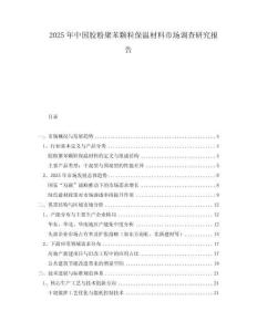 2025年中國(guó)膠粉聚苯顆粒保溫材料市場(chǎng)調(diào)查研究報(bào)告