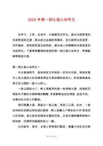 2025年那一刻讓我心動作文