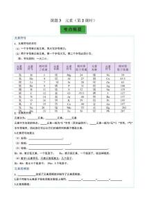 2024-2025學年九年級化學上冊同步備課（人教版）課題3 元素（第2課時）（分層作業）（原卷版）
