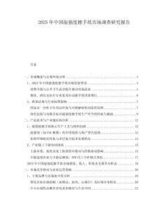 2025年中國(guó)濕強(qiáng)度擦手紙市場(chǎng)調(diào)查研究報(bào)告