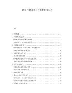 2025年蟹墩項目可行性研究報告