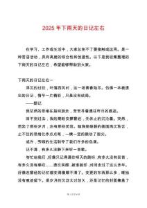 2025年下雨天的日記左右