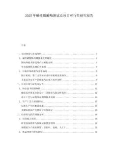 2025年堿性磷酸酶測(cè)試盒項(xiàng)目可行性研究報(bào)告