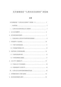 從全球視角看“人類共同關(guān)切事項(xiàng)”的發(fā)展
