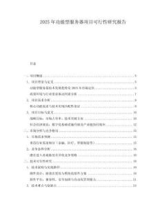 2025年功能型服務器項目可行性研究報告