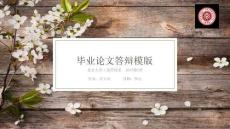 精美木質(zhì)小白花畢業(yè)答辯模版