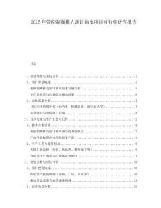 2025年帶控制圈推力滾針軸承項目可行性研究報告
