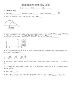 青海省貴南縣初中數(shù)學期中測試（B卷）