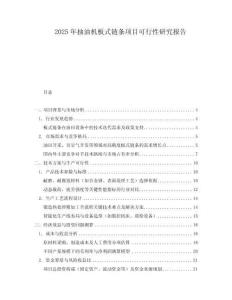 2025年抽油機板式鏈條項目可行性研究報告