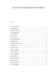 2025-2030中國衛星通信相控陣天線封裝報告