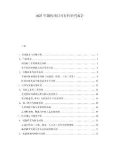 2025年鋼構(gòu)項(xiàng)目可行性研究報(bào)告