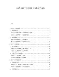 2025年滾子導軌項目可行性研究報告