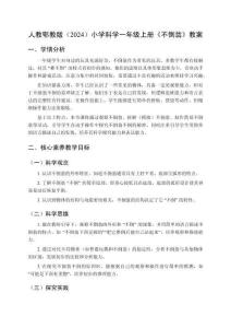 人教鄂教版（2024）小學(xué)科學(xué)一年級(jí)上冊(cè)《不倒翁》教案